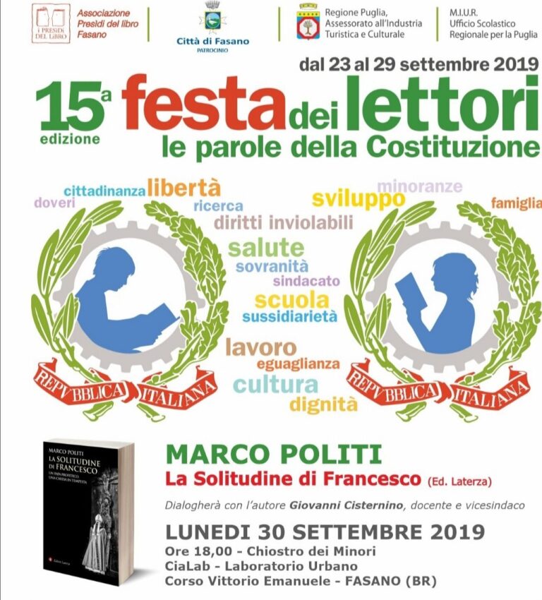 Festa dei lettori: Marco Politi a Fasano - Osservatorio Fasano
