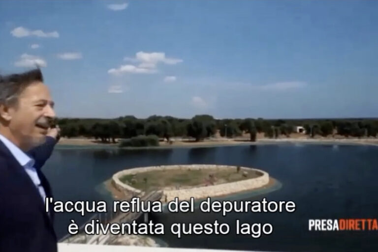 Il Lago di Forcatella nel reportage di 'Presa Diretta' su Rai 3 - Osservatorio Fasano