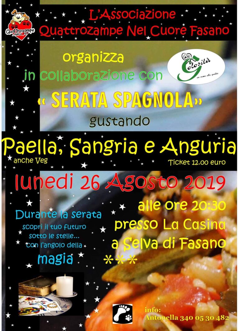 Festa spagnola per Quattrozampe nel Cuore - Osservatorio Fasano