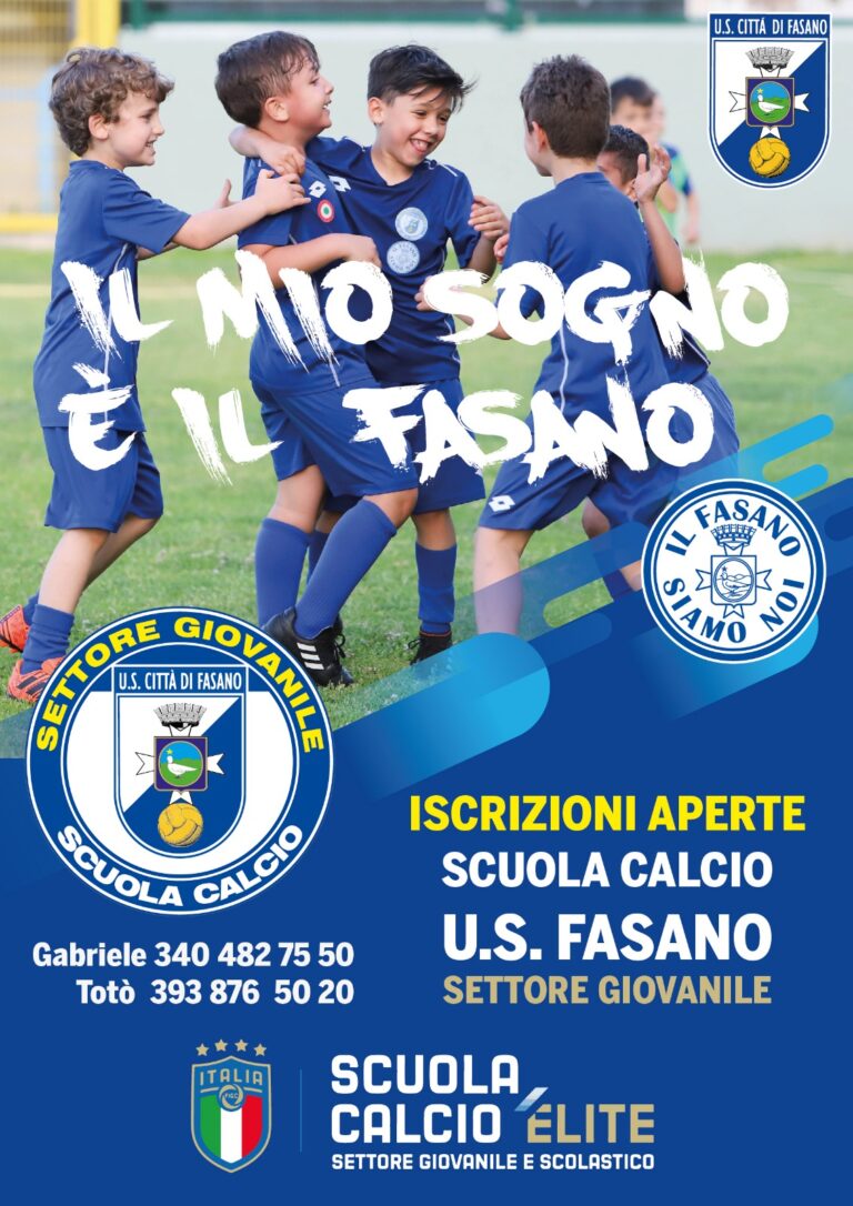 Aperte le iscrizioni per la scuola calcio biancazzurra - Osservatorio Fasano