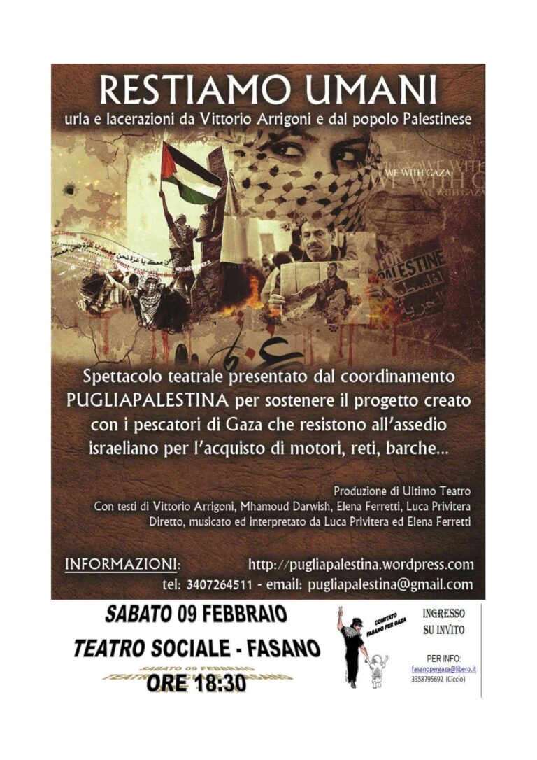 Al Teatro Sociale va in scena ''Restiamo umani'' - Osservatorio Fasano