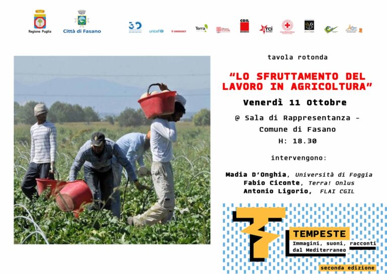 Si discute sullo sfruttamento del lavoro in Agricoltura - Osservatorio Fasano