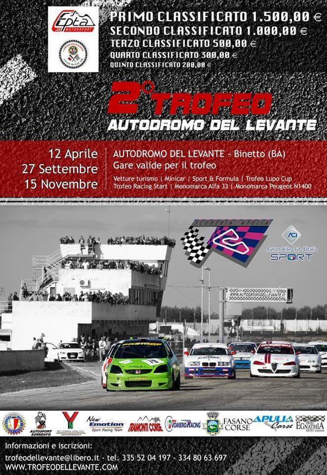 Pienone di iscritti per la seconda tappa del Trofeo del Levante Pienone di iscritti per la seconda tappa del Trofeo del Levante - Osservatorio Fasano