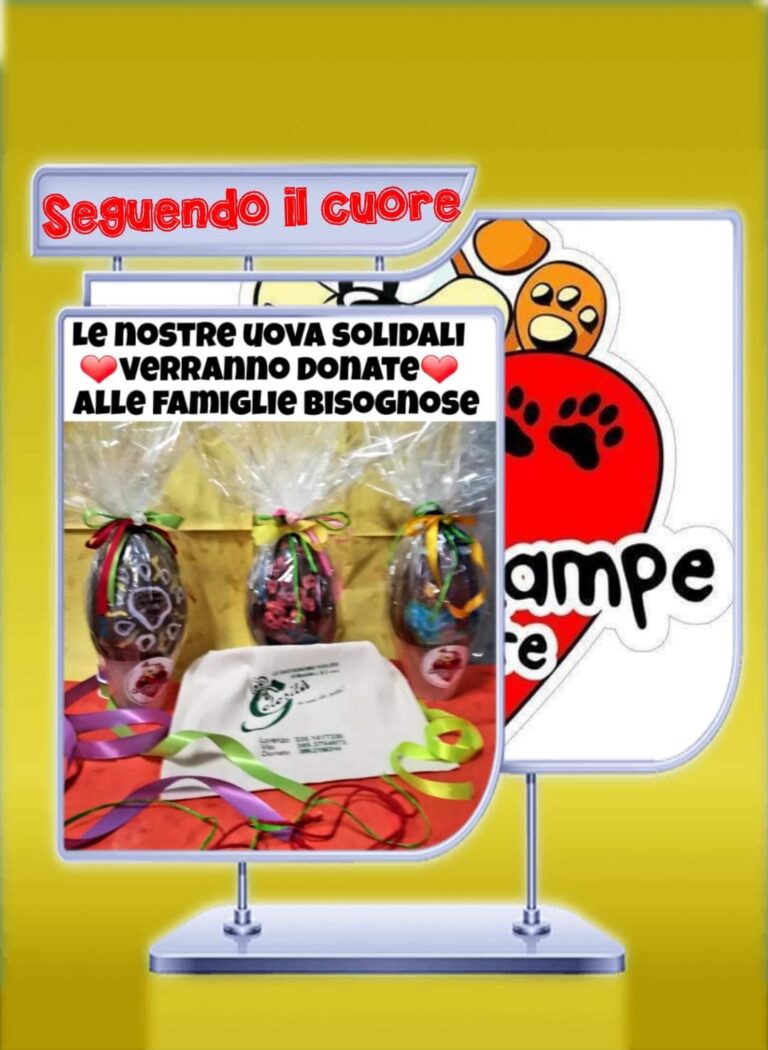 Donate alle famiglie bisognose le Uova Solidali di Quattrozampe nel Cuore Donate alle famiglie bisognose le Uova Solidali di Quattrozampe nel Cuore - Osservatorio Fasano