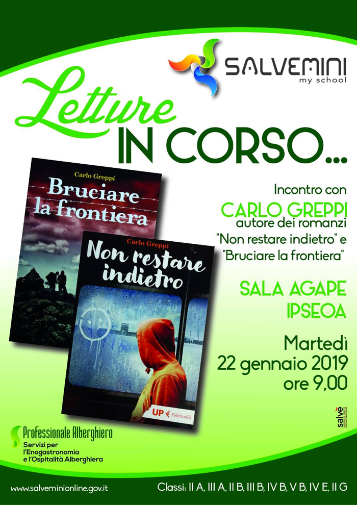 Lo scrittore Carlo Greppi oggi all’Alberghiero Lo scrittore Carlo Greppi oggi all’Alberghiero - Osservatorio Fasano