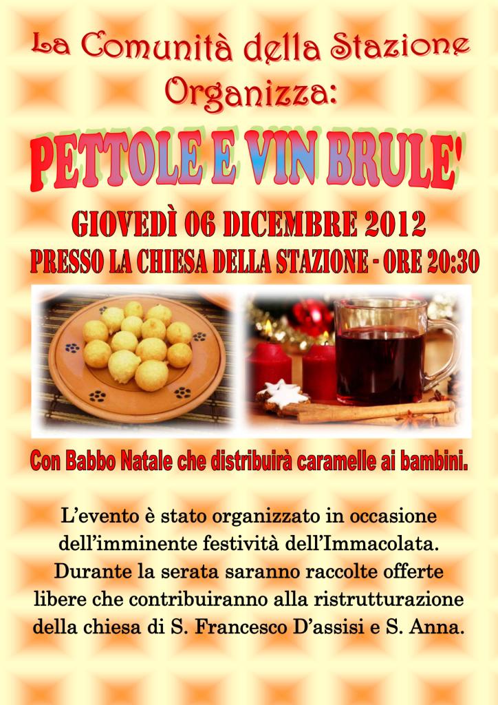 Pettole e vin brulè alla stazione Pettole e vin brulè alla stazione - Osservatorio Fasano