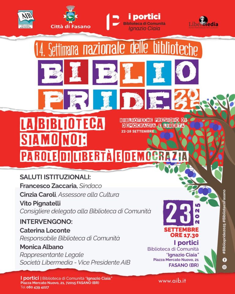 La Biblioteca siamo noi: parole di libertà e democrazia - Osservatorio Fasano
