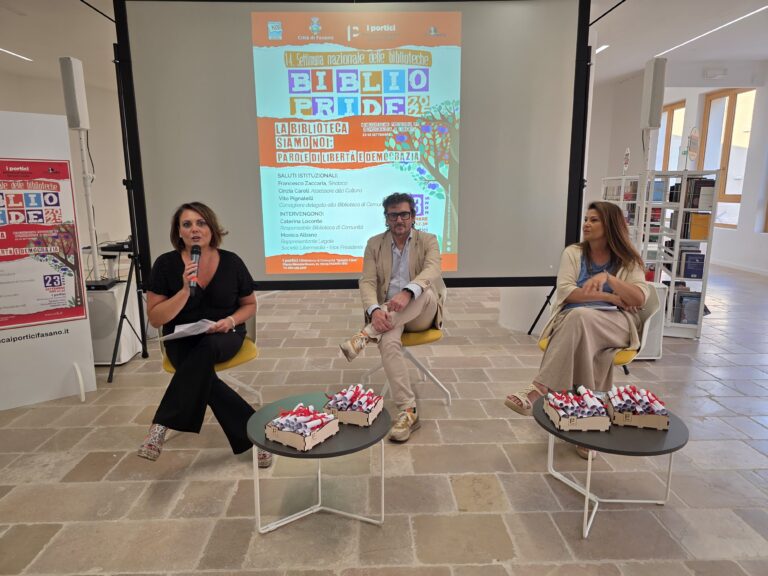 Fasano ha celebrato il 14° “Bibliopride” con l’evento“La biblioteca siamo noi” e ha presentato la nuova gestione - Osservatorio Fasano