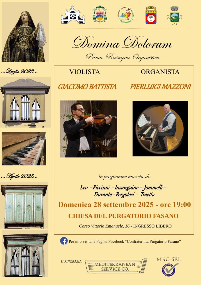 Nuovo appuntamento con Domina Dolorum Nuovo appuntamento con Domina Dolorum - Osservatorio Fasano