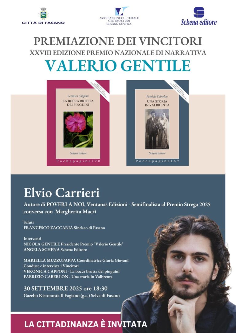 Premiazione dei vincitori del XXVIII Premio Nazionale di Narrativa Valerio Gentile Premiazione dei vincitori del XXVIII Premio Nazionale di Narrativa Valerio Gentile - Osservatorio Fasano
