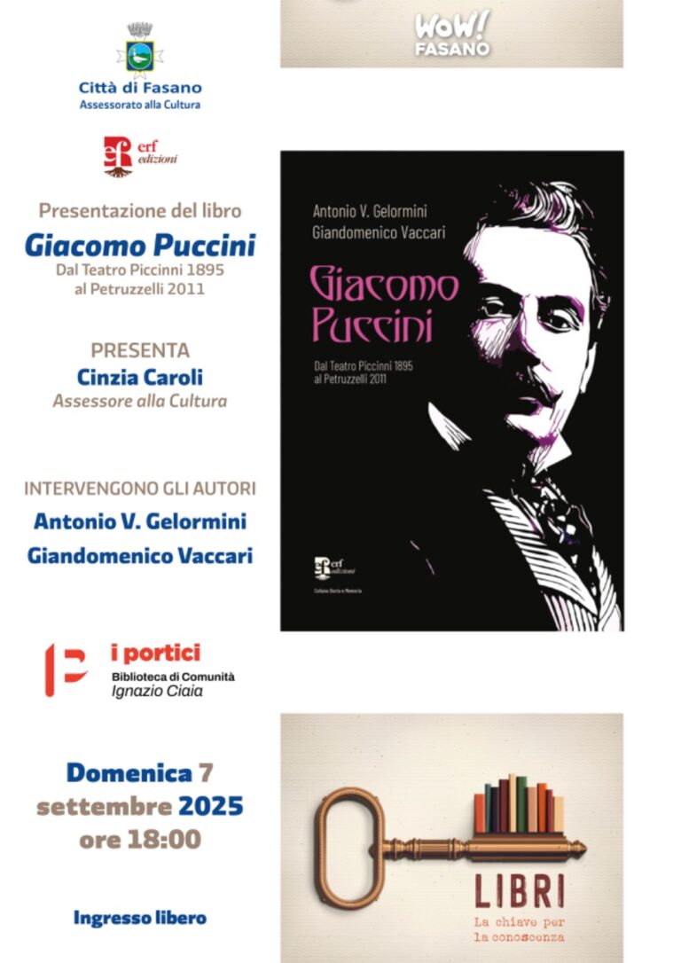 Giacomo Puccini, dal Teatro Piccinni 1895 al Petruzzelli 2011 - Osservatorio Fasano