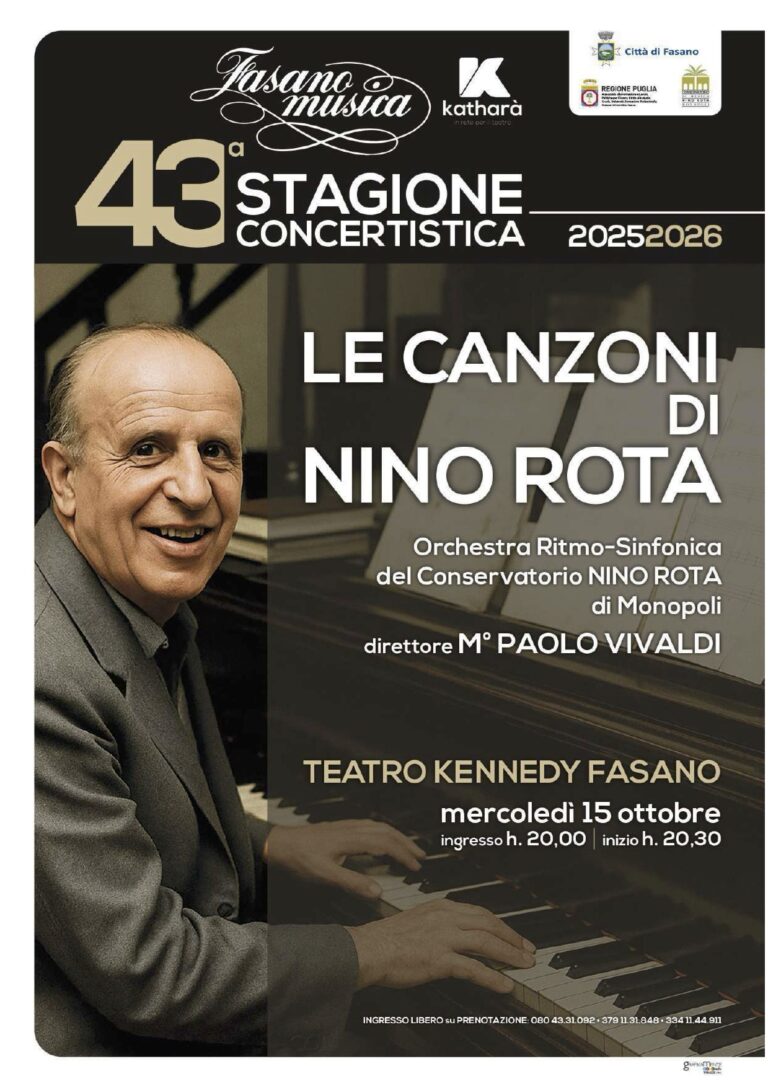 Fasanomusica: Le canzoni di Nino Rota rivivono a Fasano - Osservatorio Fasano