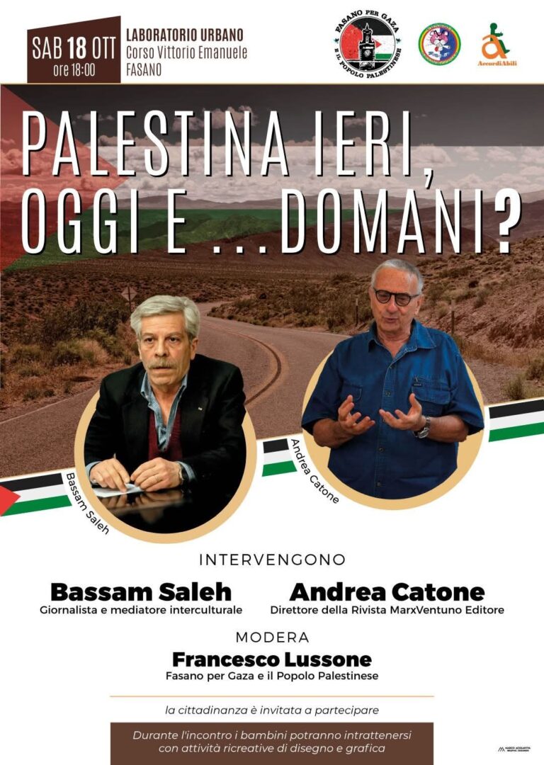 Palestina Ieri, Oggi e… Domani? - Osservatorio Fasano