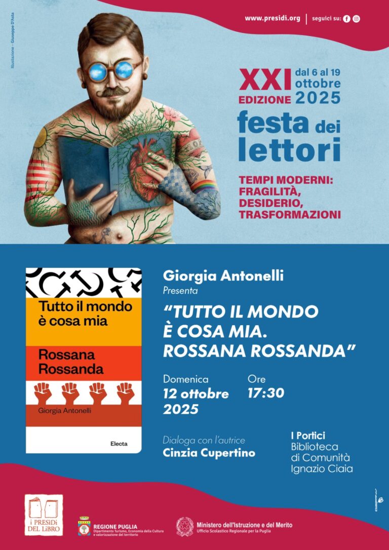 Giorgia Antonelli presenta Tutto il mondo è cosa mia. Rossana Rossanda - Osservatorio Fasano