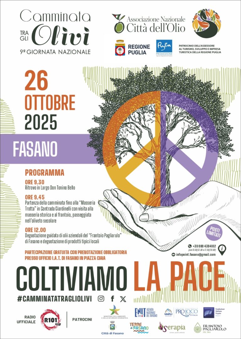 “Coltiviamo la Pace”: IX edizione della "Camminata tra gli Ulivi" - Osservatorio Fasano