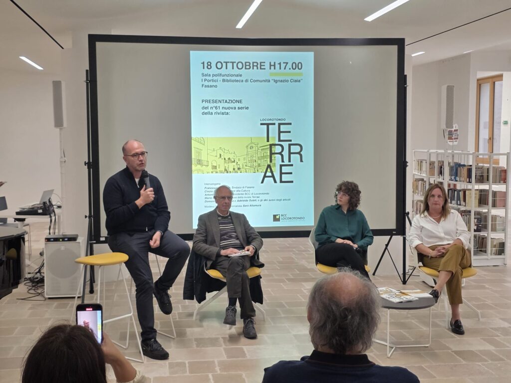 Presentato il n. 61 della rivista “Terrae” contenente l’indagine a Parco di Timo - Osservatorio Fasano