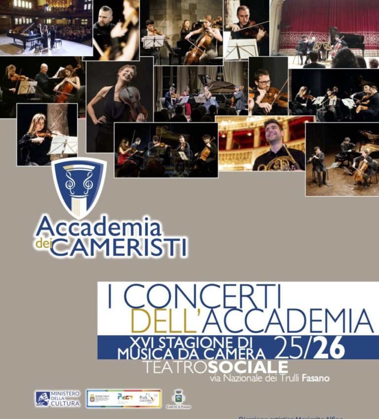Tutto pronto per la 16ª Stagione concertistica “I Concerti dell’Accademia”  - Osservatorio Fasano