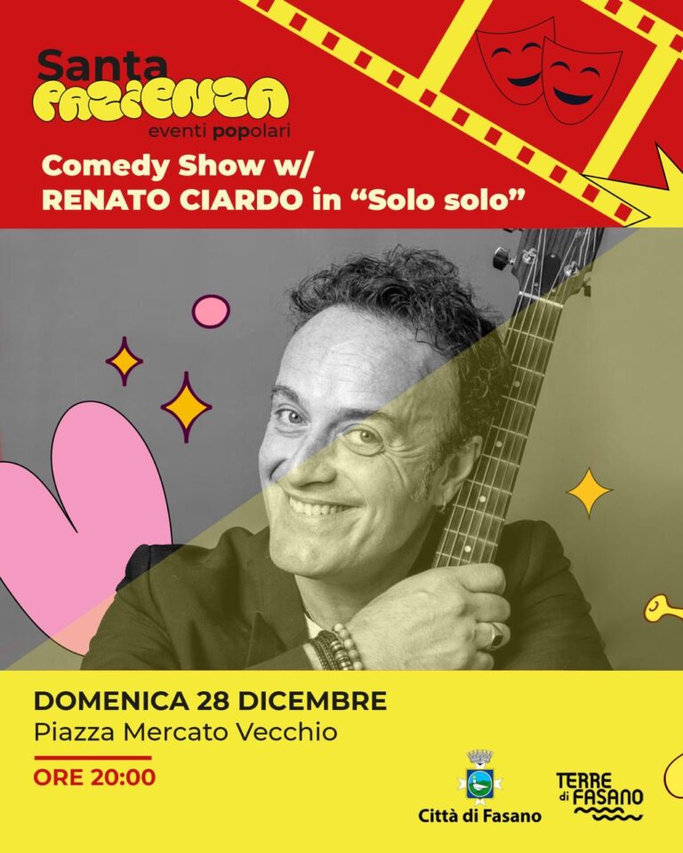 Santa Pazienza ospita Renato Ciardo in piazza Mercato Vecchio - Osservatorio Fasano