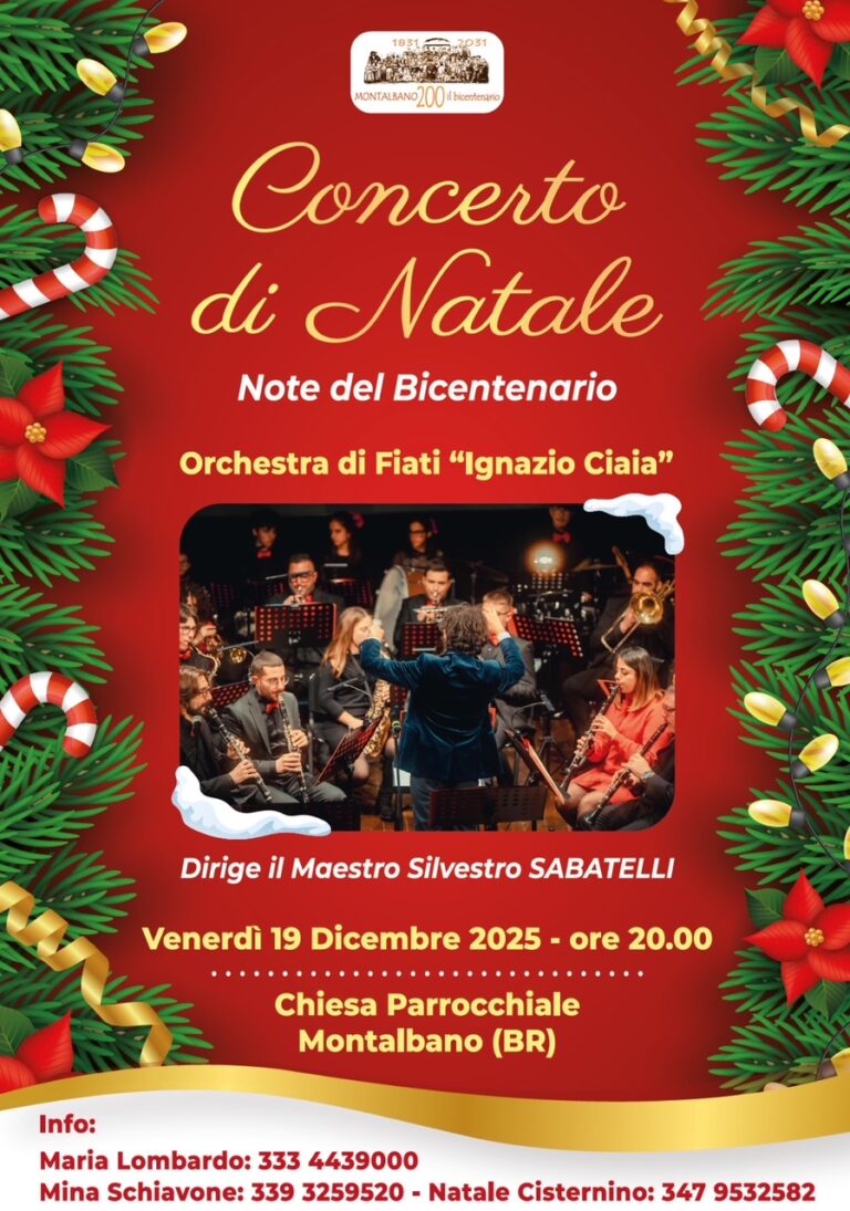 “Concerto di Natale” a Montalbano - Osservatorio Fasano