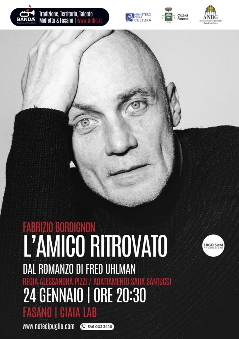 L’Amicizia oltre l’orrore: "L’amico ritrovato" rivive a Fasano - Osservatorio Fasano