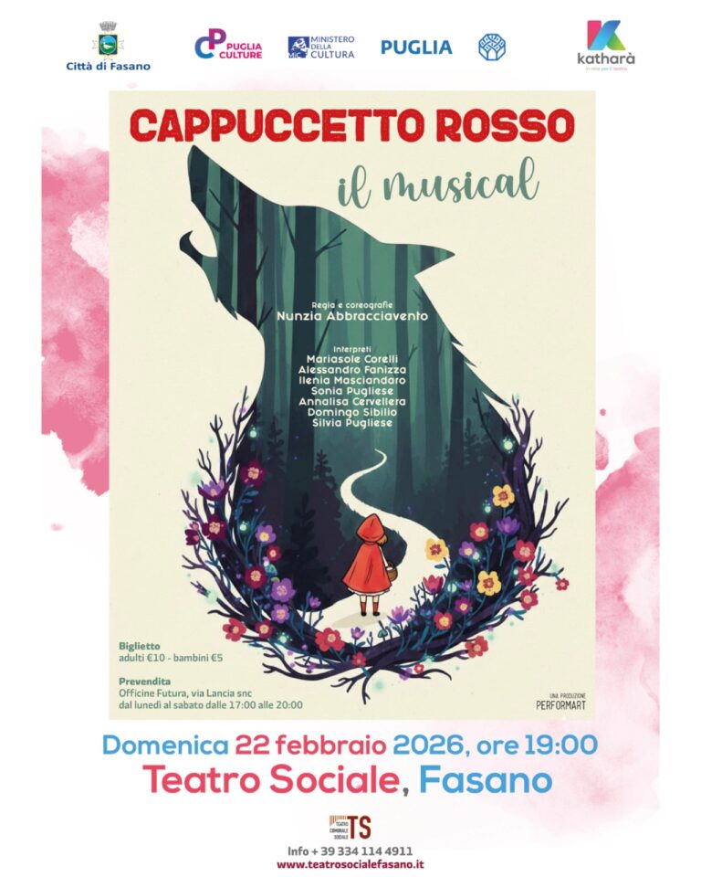 “Cappuccetto Rosso – Il Musical”, una brillante commedia musicale della celebre fiaba - Osservatorio Fasano