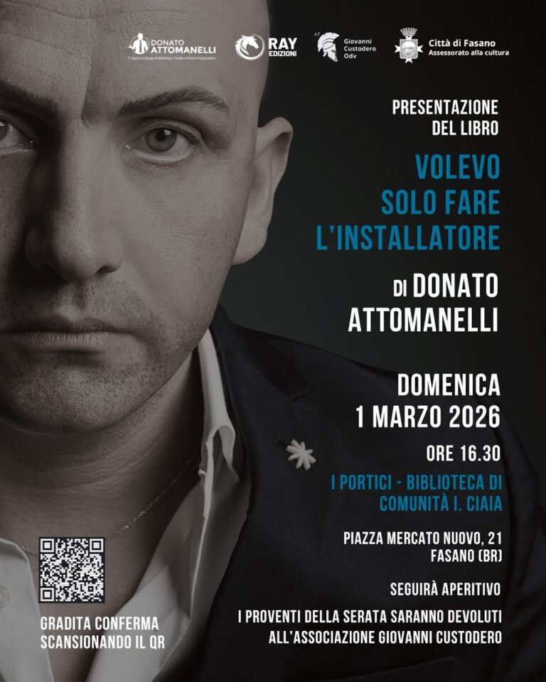 Dalle macerie all’impresa nel marketing impiantistico: il fasanese Donato Attomanelli racconta la sua avventura in un libro - Osservatorio Fasano