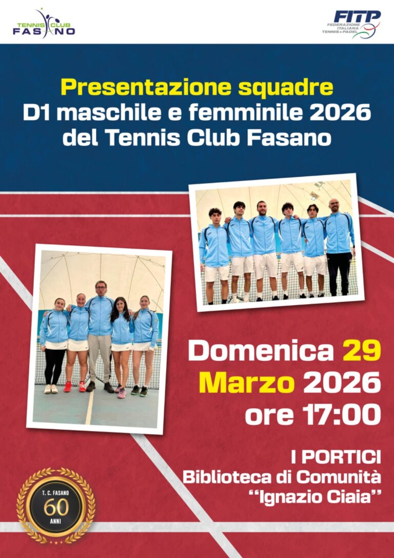 Il TC Fasano svela le sue punte di diamante: obiettivo Serie C per uomini e donne Il TC Fasano svela le sue punte di diamante: obiettivo Serie C per uomini e donne - Osservatorio Fasano