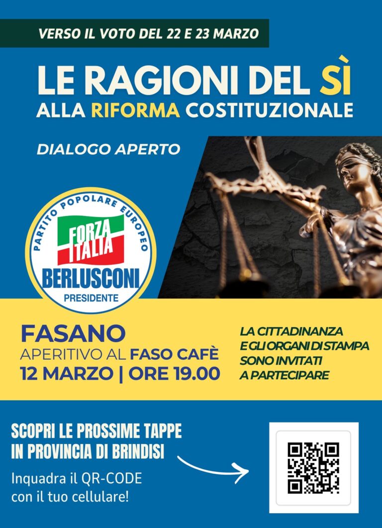 Referendum sulla Giustizia, Forza Italia incontra la cittadinanza - Osservatorio Fasano
