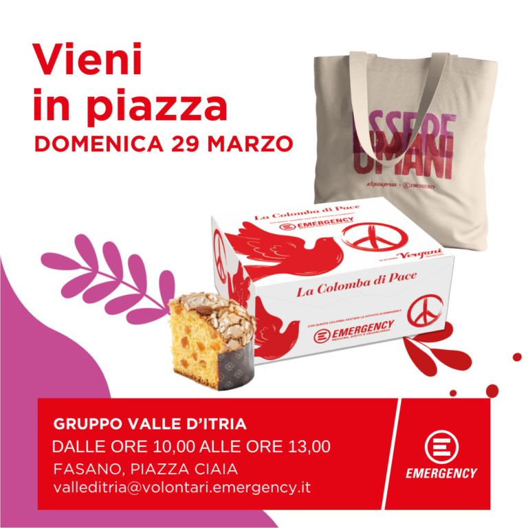 A Pasqua sostieni Emergency con la “Colomba di Pace”  - Osservatorio Fasano