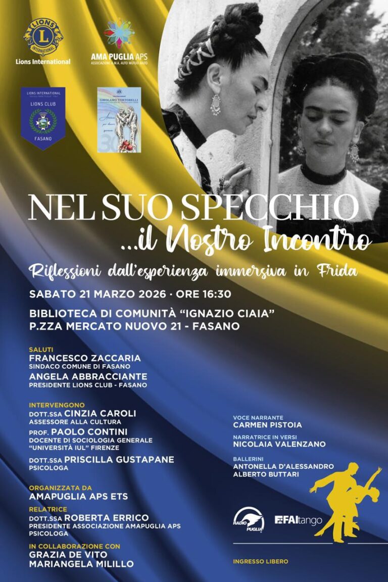 Il Lions Club Fasano ricorda Frida Kalo Il Lions Club Fasano ricorda Frida Kalo - Osservatorio Fasano
