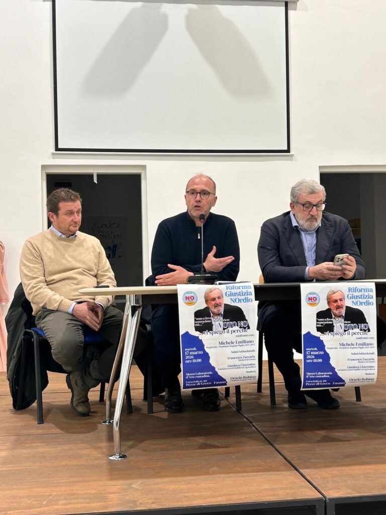 Referendum, il fronte del "No" accelera: dopo Emiliano, a Montalbano arriva il magistrato Fracassi - Osservatorio Fasano