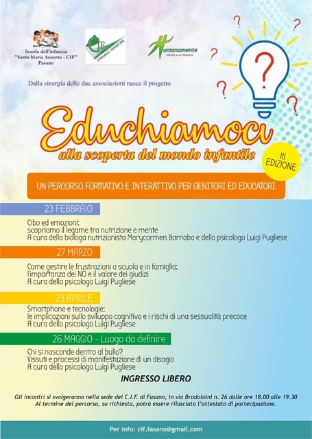 “Smartphone e tecnologie: le implicazioni sullo sviluppo cognitivo e i rischi di una sessualità precoce” - Osservatorio Fasano