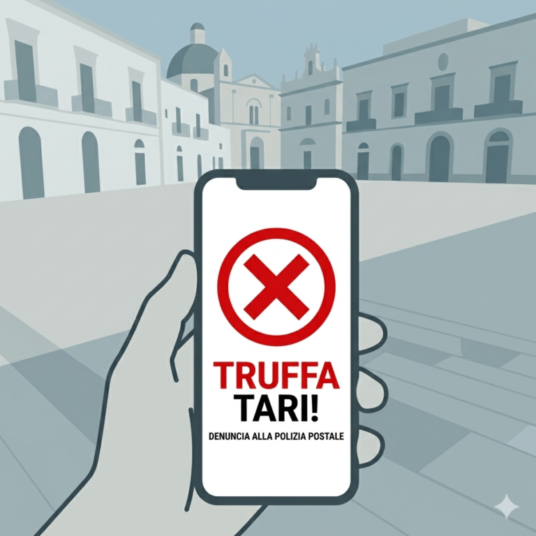 Tentativi di truffa via SMS sulla posizione TARI. Il Comune di Fasano avverte: “È una falsa comunicazione, non chiamate il numero indicato” Tentativi di truffa via SMS sulla posizione TARI. Il Comune di Fasano avverte: “È una falsa comunicazione, non chiamate il numero indicato” - Osservatorio Fasano