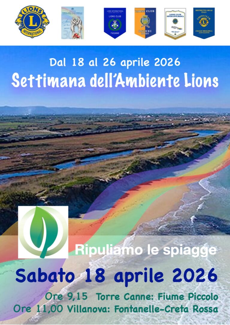 Quattro Club Lions della provincia di Brindisi insieme per la pulizia delle spiagge. - Osservatorio Fasano