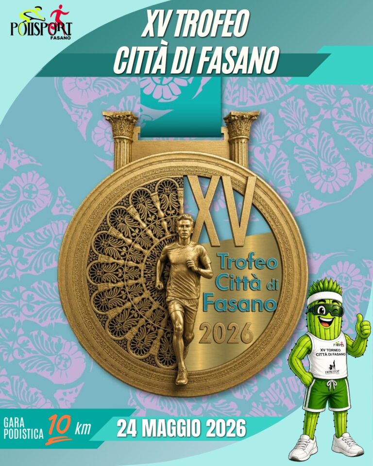 Fasano si prepara al XV Trofeo Città di Fasano: domenica 24 maggio torna la grande festa del podismo pugliese Fasano si prepara al XV Trofeo Città di Fasano: domenica 24 maggio torna la grande festa del podismo pugliese - Osservatorio Fasano