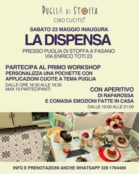 A Fasano inaugura “La Dispensa” di Puglia di Stoffa - Osservatorio Fasano