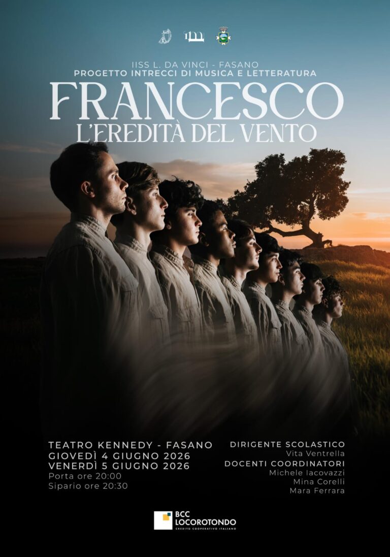 Al Teatro Kennedy va in scena “Francesco. L’eredità del vento”. Al Teatro Kennedy va in scena "Francesco. L’eredità del vento". - Osservatorio Fasano