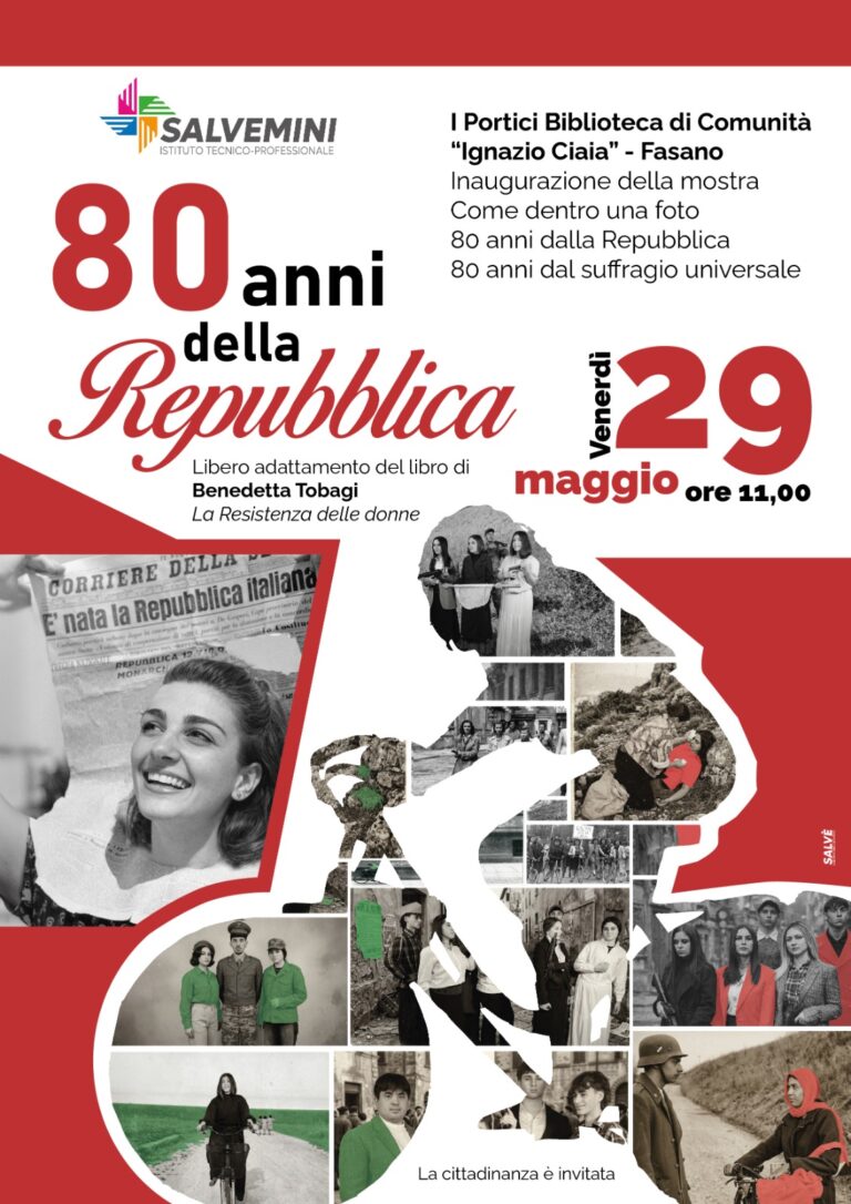 Come dentro una foto…  80 anni dalla nascita della Repubblica Italiana e dal I suffragio universale - Osservatorio Fasano