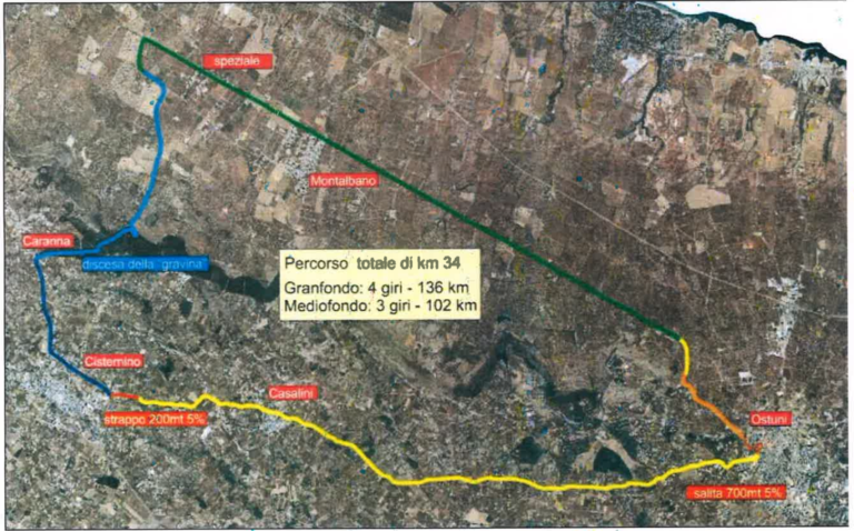 XX Granfondo Circuito dei Mondiali del ’76”: variazioni alla viabilità e percorsi alternativi per Montalbano e Speziale - Osservatorio Fasano