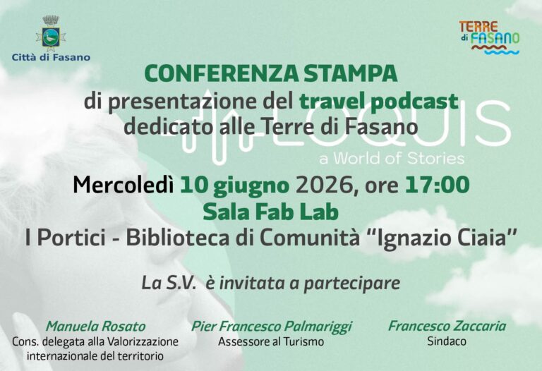Le Terre di Fasano si raccontano in un travel podcast: mercoledì 10 giugno la conferenza stampa di presentazione - Osservatorio Fasano