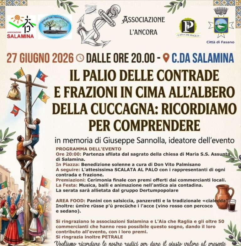 A Fasano torna la tradizione: si accende la sfida per il "Palio delle Contrade" - Osservatorio Fasano