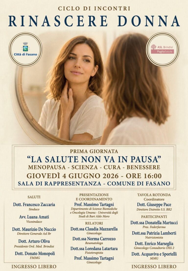 «La salute non va in pausa»: a Fasano il debutto di “Rinascere Donna” - Osservatorio Fasano