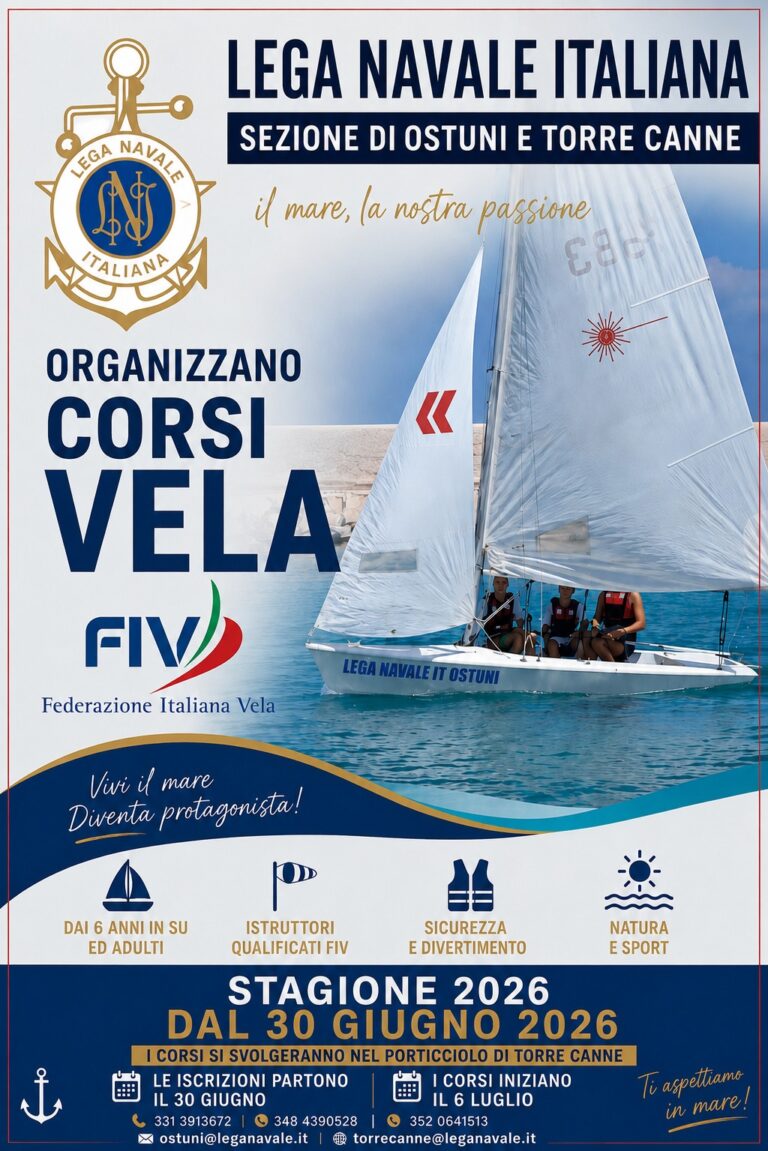 Lega Navale Italiana: al via i corsi di vela a Torre Canne Lega Navale Italiana: al via i corsi di vela a Torre Canne - Osservatorio Fasano