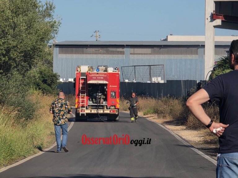 Incendio nella Zona Industriale SUD - Osservatorio Fasano