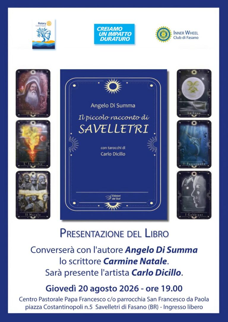 Un viaggio nel cuore di Savelletri: il nuovo libro di Angelo Di Summa tra storia, memoria e identità Un viaggio nel cuore di Savelletri: il nuovo libro di Angelo Di Summa tra storia, memoria e identità - Osservatorio Fasano