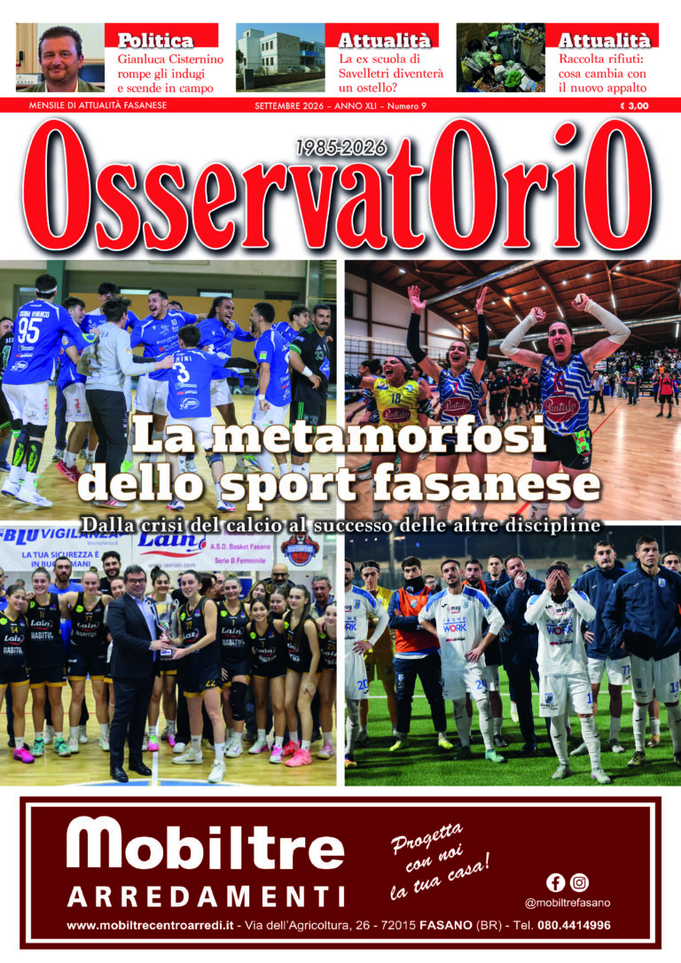 Osservatorio di settembre in edicola Osservatorio di settembre in edicola - Osservatorio Fasano