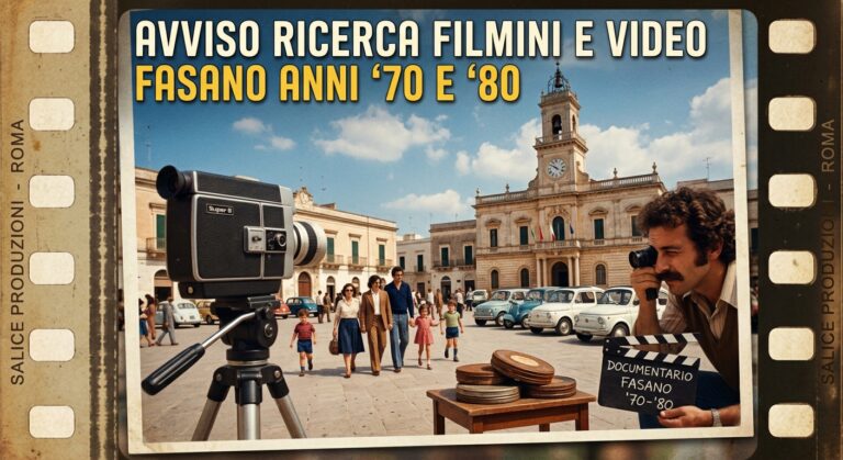 Avviso ricerca filmini e video Fasano anni ‘70 e ‘80 Avviso ricerca filmini e video Fasano anni ‘70 e ‘80 - Osservatorio Fasano