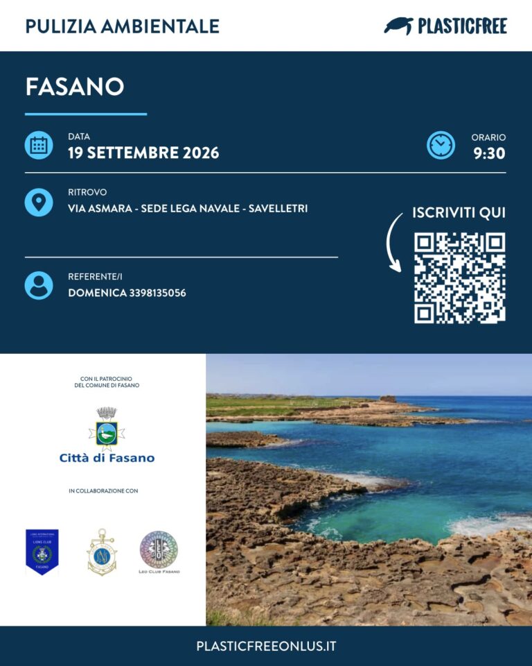 I Lions ed i Leo di Fasano con Plastic Free e Lega Navale di Savelletri per la tutela dell’ambiente - Osservatorio Fasano