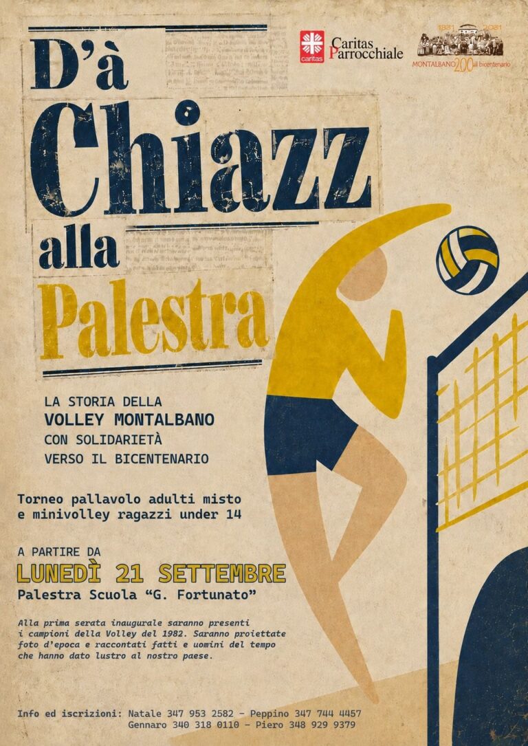 “D’à Chiazz alla Palestra”: l’iniziativa della Caritas per il Bicentenario di Montalbano “D’à Chiazz alla Palestra”: l’iniziativa della Caritas per il Bicentenario di Montalbano - Osservatorio Fasano