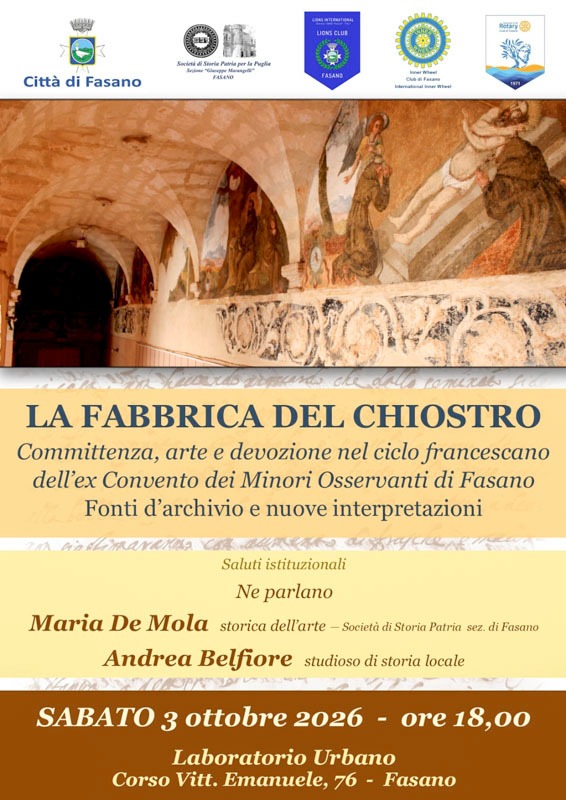 Committenza, arte e devozione nel ciclo francescano dell’ex Convento dei Minori Osservanti di Fasano. Fonti d’archivio e nuove interpretazioni. Committenza, arte e devozione nel ciclo francescano dell'ex Convento dei Minori Osservanti di Fasano. Fonti d'archivio e nuove interpretazioni. - Osservatorio Fasano